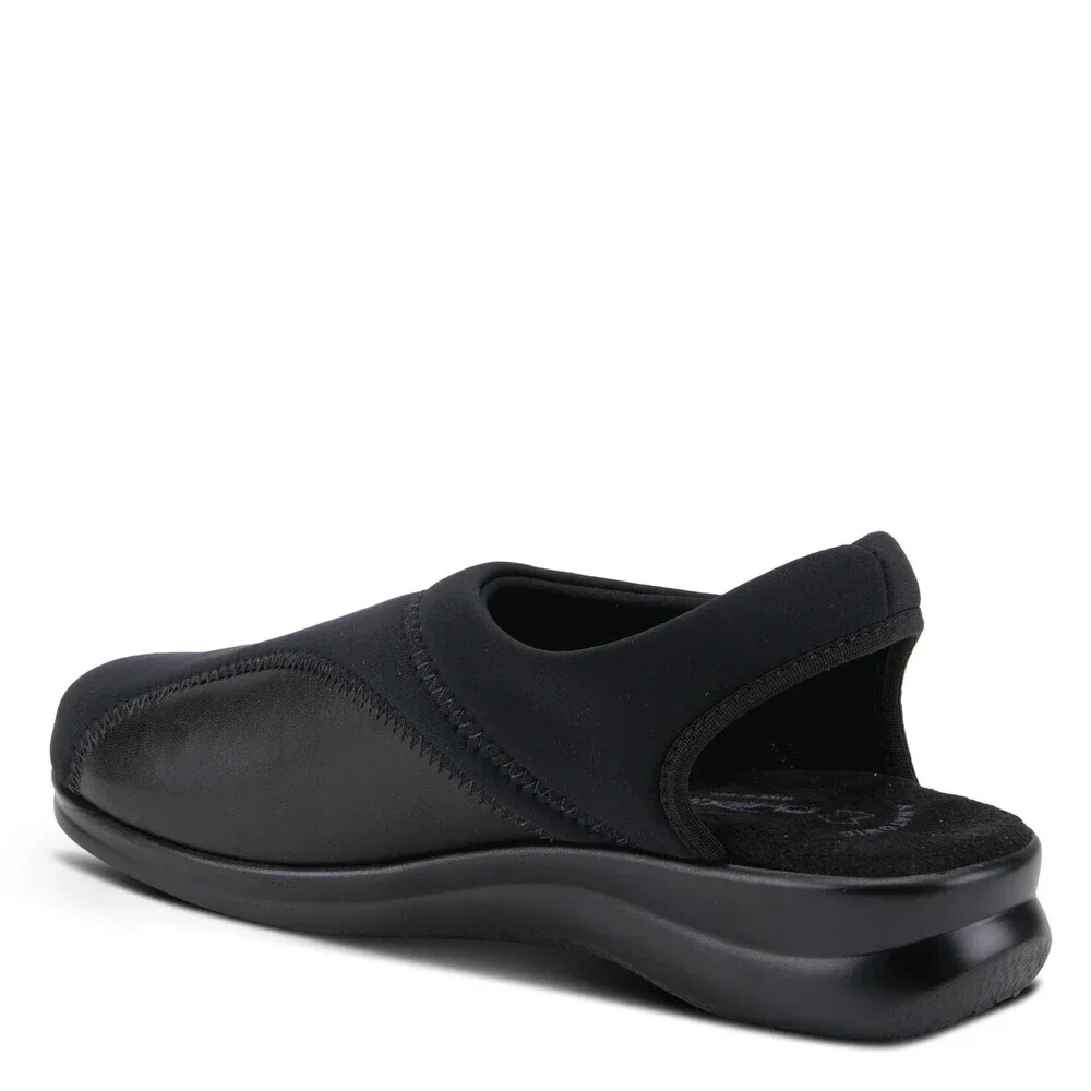 Flexus by Spring Step Flexia Clogs Women's 7.5-8 Black Leather Slingback GAL994